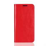 Xiaomi Pocophone F1 Case Genuine Leather Wallet - Red