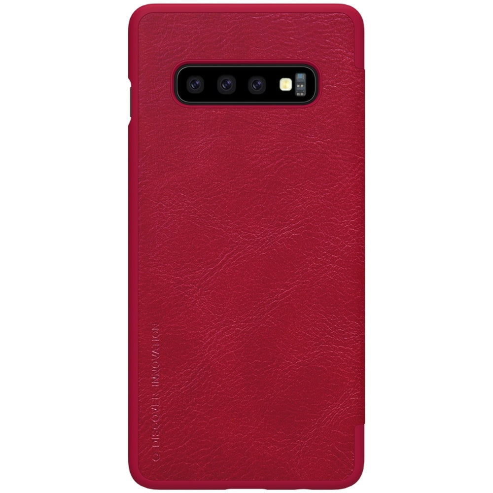 NILLKIN QIN Series Samsung S10 Secure Wallet Case - Red