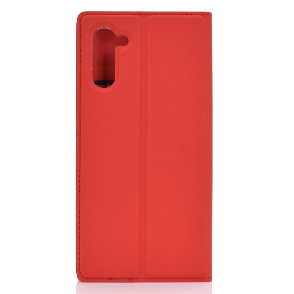 Ultra-thin PU Leather Samsung Note 10 Secure Wallet - Red