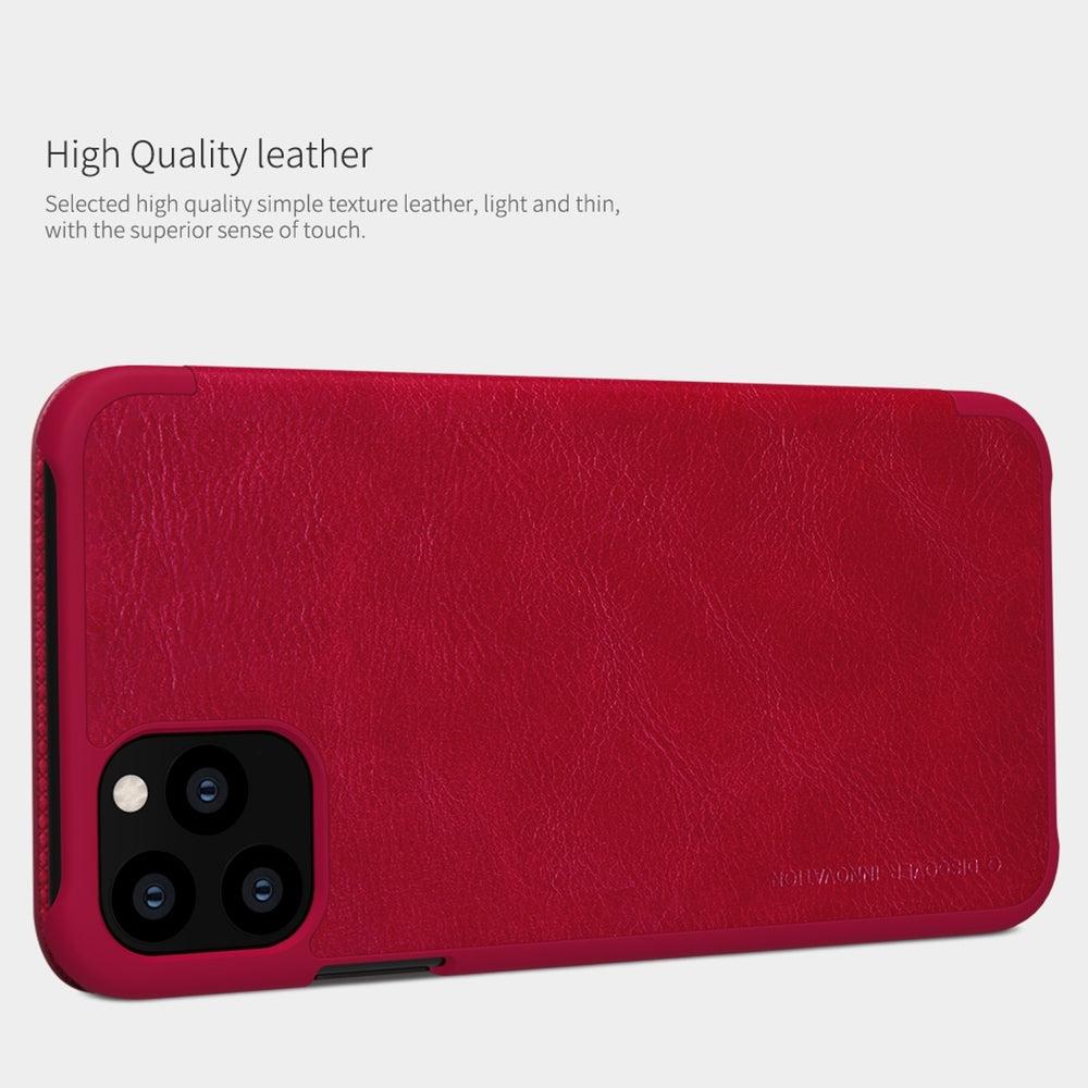 iPhone 11 Pro Case NILLKIN QIN Series PU Leather - Red