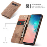 Samsung Galaxy S10 Case CASEME Secure Protective Wallet - Brown