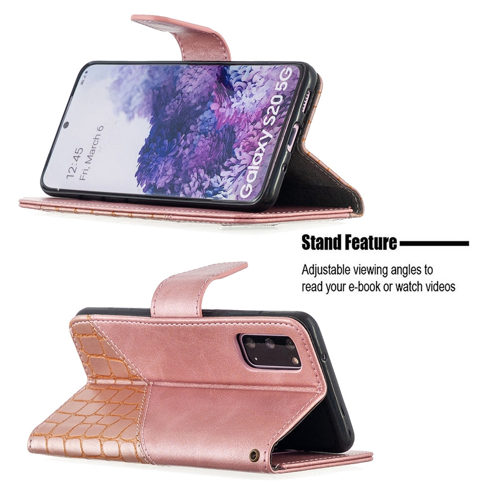 Samsung Galaxy S20 Case made With PU Leather - Rose Gold