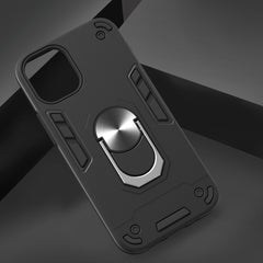 iPhone 12 Mini Case With Metal Ring Holder - Black