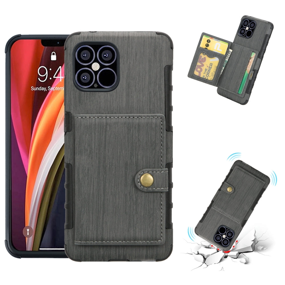 iPhone 12 Mini Case Made With PU Leather and TPU - Grey