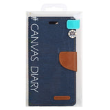 iPhone 12 Mini Case MERCURY GOOSPERY Canvas Diary - Navy Blue