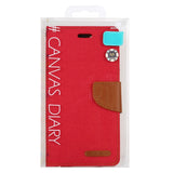 MERCURY GOOSPERY Canvas Diary PU Leather iPhone 12 Mini Case