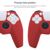 Anti-Slip Silicone Protective Sleeve Grip Cover for Sony PS5 Controller Red