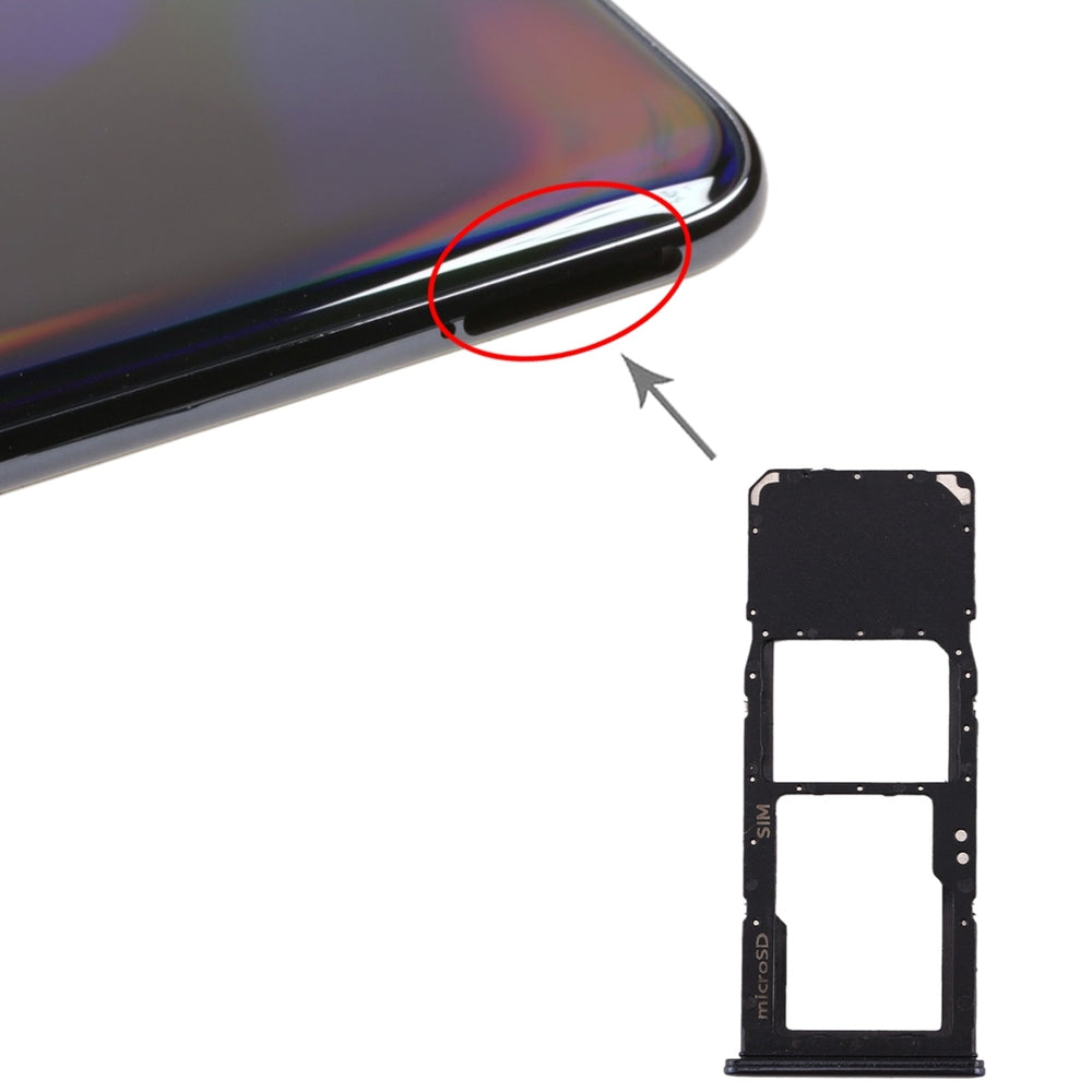 Samsung Galaxy A70 Replacement SIM Card Tray Slot - Black