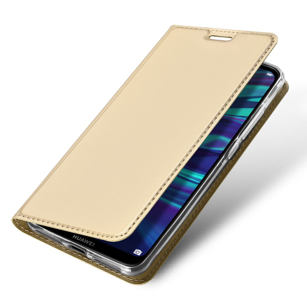 Huawei Y7 Pro 2019 Case Made With PU Leather + TPU - Gold
