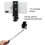 Phone Clamp with Cold Shoe Tripod Mount Adapter - Black