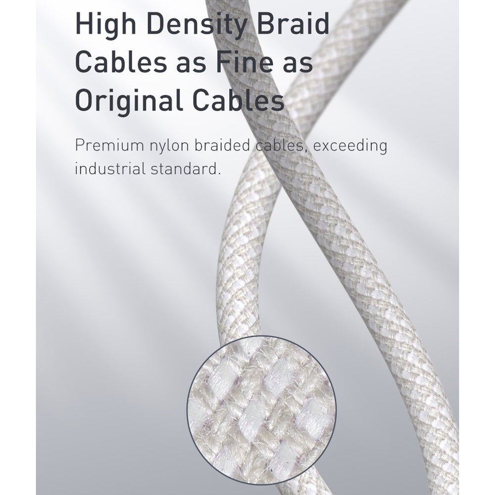 USB C to Lightning Cable 2M BASEUS 20W PD Fast Charging - White