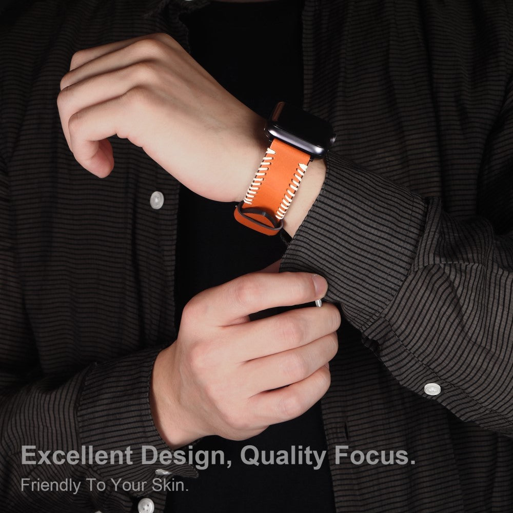 Genuine Leather Apple Watch 41mm / 40mm / 38mm Strap - Brown