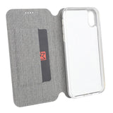 VILI DMX Cross Texture PU Leather iPhone XS Max Case - Grey