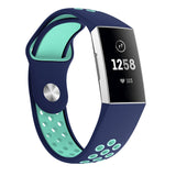 Silicone Wrist Strap for Fitbit Charge 3 - Blue Green