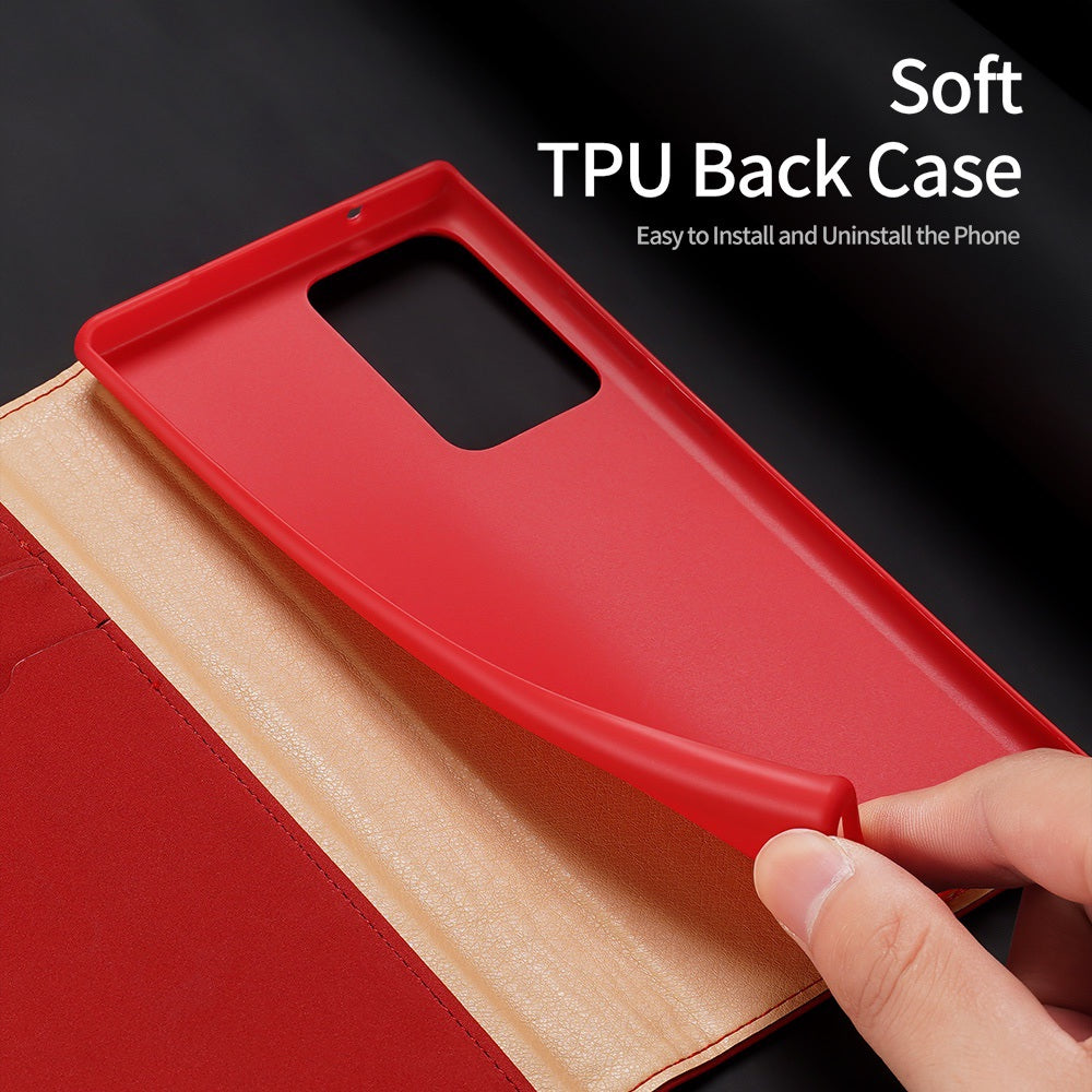 Samsung Note 20 Ultra Case Made With PU Leather + TPU - Red