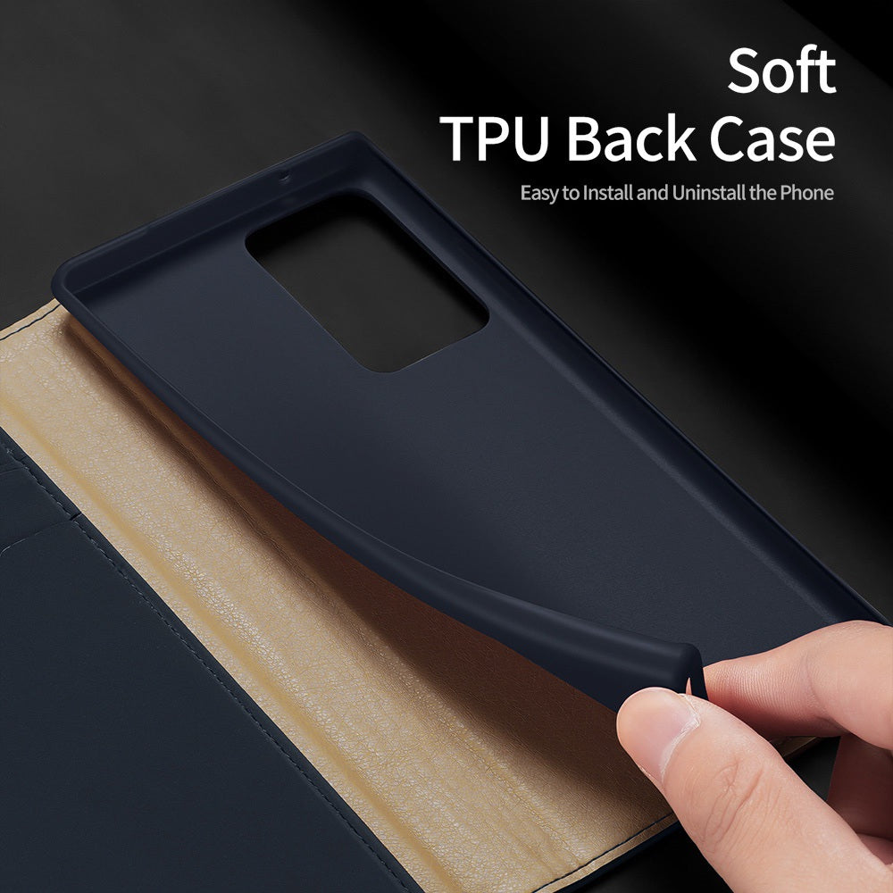 Samsung Galaxy Note 20 Case Made With PU Leather and TPU - Blue