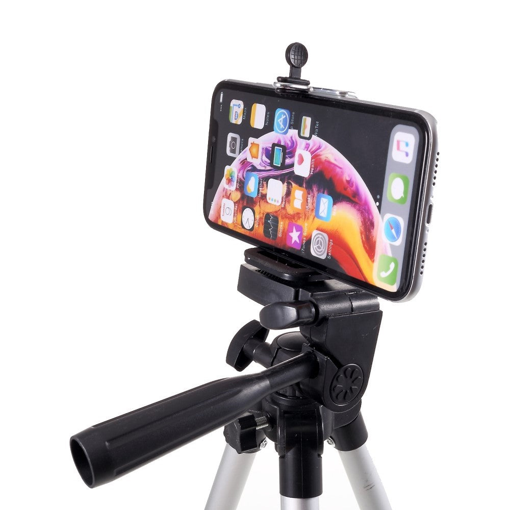 Tripod Holder Aluminum with Phone Clamp - Silver