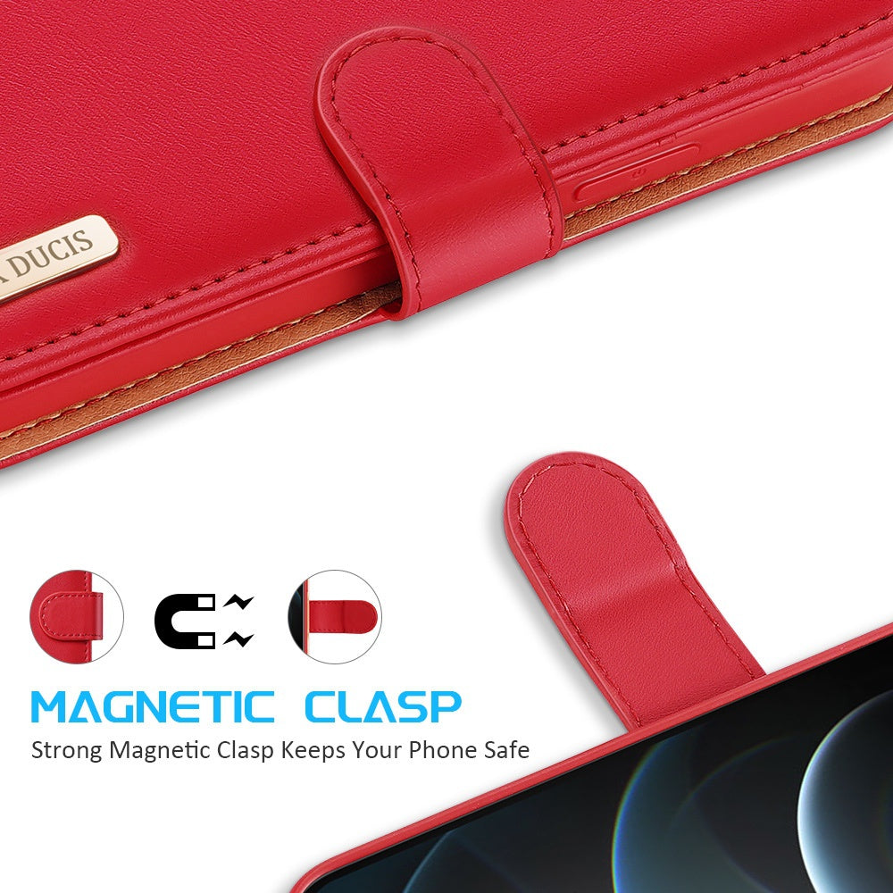 iPhone 12 Pro Max Case Made With PU Leather + TPU - Red