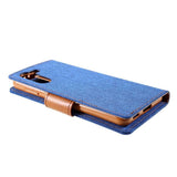 Samsung Galaxy S21 Case MERCURY Canvas Diary Shockproof - Blue