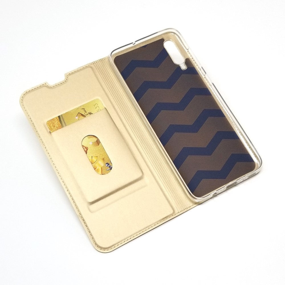Samsung Galaxy A70 Case Made With PU leather - Gold