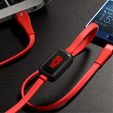 HOCO USB C Charger Cable with Timing Display 1.2M - Red