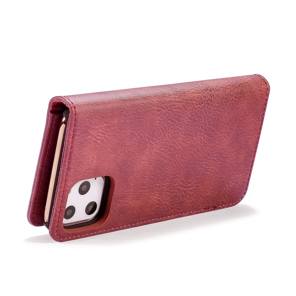 iPhone 11 Pro Case Detachable 2-in-1 Split Leather - Wine Red