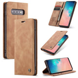 Samsung Galaxy S10 Case CASEME Secure Protective Wallet - Brown