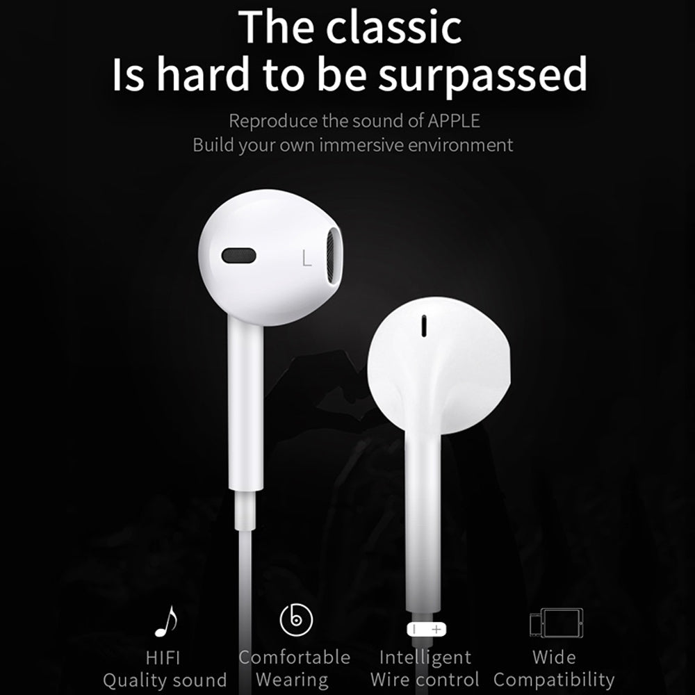 Earphones with Mic JOYROOM In-ear Stereo - White