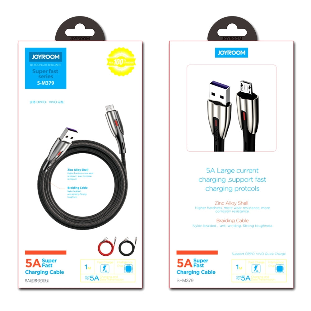 JOYROOM 5A Quick Charge Strong Micro USB Cable 1M Long Black