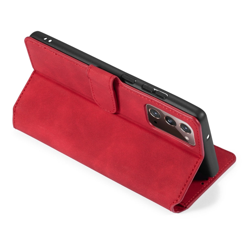Samsung Galaxy Note 20 Case Made With PU Leather + TPU - Red