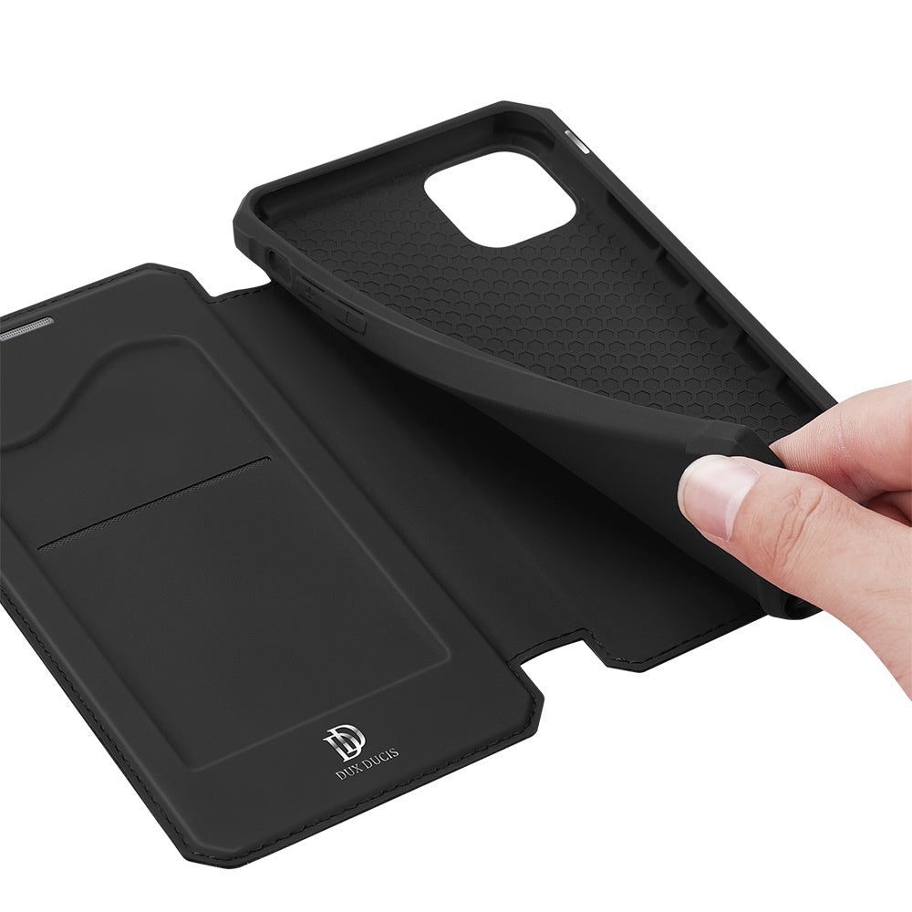 iPhone 12 Mini Case Made With Soft TPU and PU Leather - Black