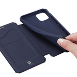 iPhone 12 / 12 Pro Case DUX DUCIS PU Leather - Dark Blue
