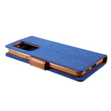 Samsung Galaxy S21 Ultra Case MERCURY Canvas Diary - Blue