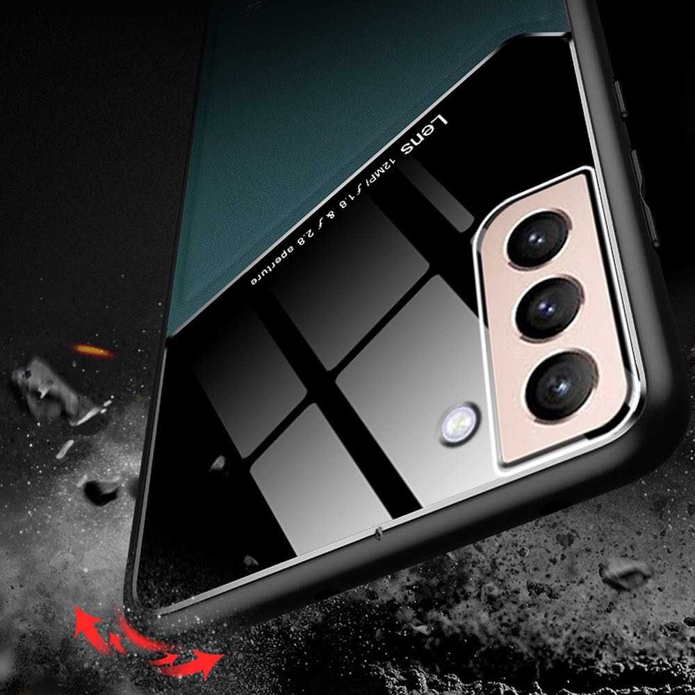 Samsung Galaxy S21 Plus Case PU Leather and Silicone - Black