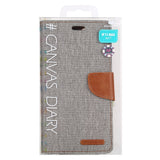 iPhone 11 Pro Case Mercury Canvas PU Leather - Grey