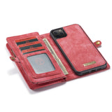 iPhone 11 Pro Case CASEME Multi-slot Detachable Wallet - Red