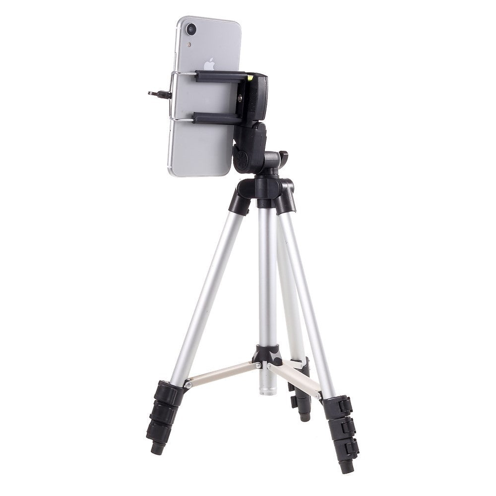 Tripod Holder Aluminum with Phone Clamp - Silver