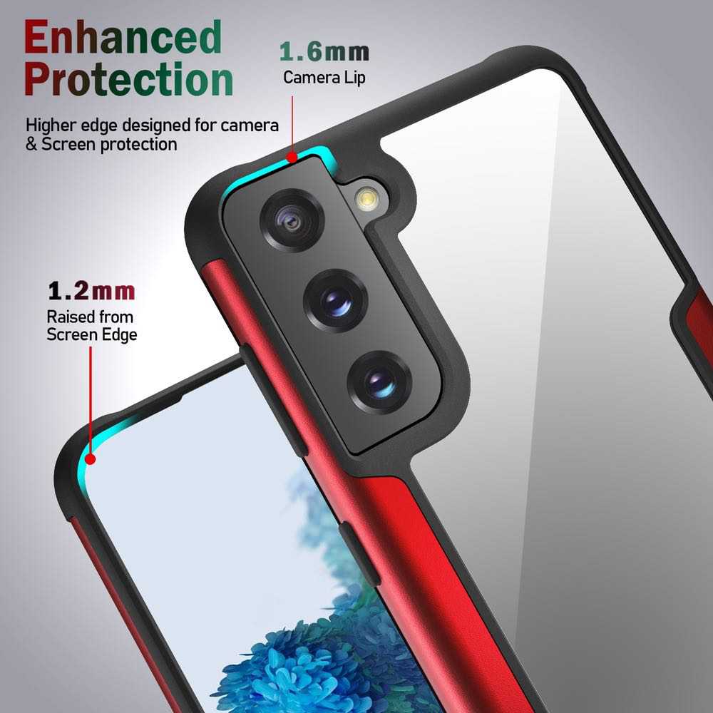 Samsung Galaxy S21 Plus Case Made With PC and TPU - Red