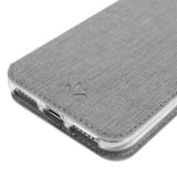 VILI DMX Cross Texture PU Leather iPhone XS Max Case - Grey