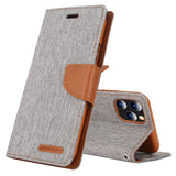 iPhone 11 Pro Case Mercury Canvas PU Leather - Grey