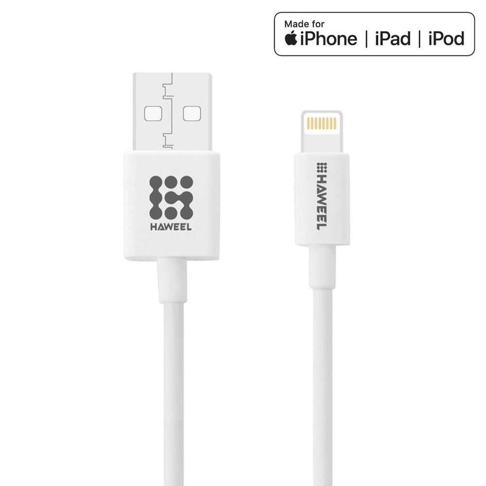 Lightning Cable HAWEEL MFI Certified 1M - White