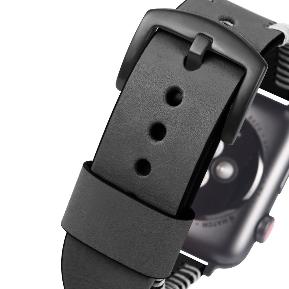 Genuine Leather Strap for Apple Watch 41mm / 40mm / 38mm - Black
