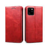 iPhone 11 Pro Max Case SUTENI With PU Leather and TPU - Red