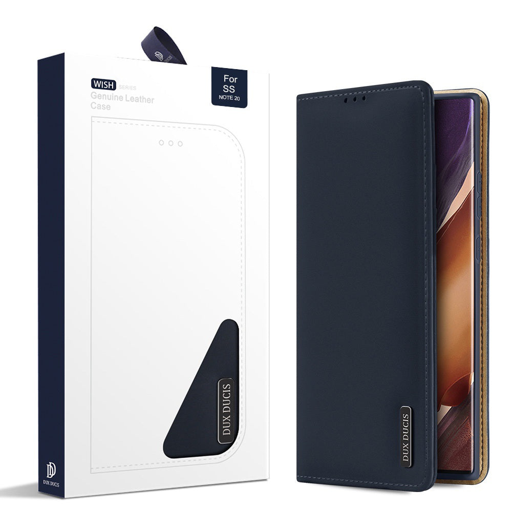 Samsung Galaxy Note 20 Case Made With PU Leather and TPU - Blue