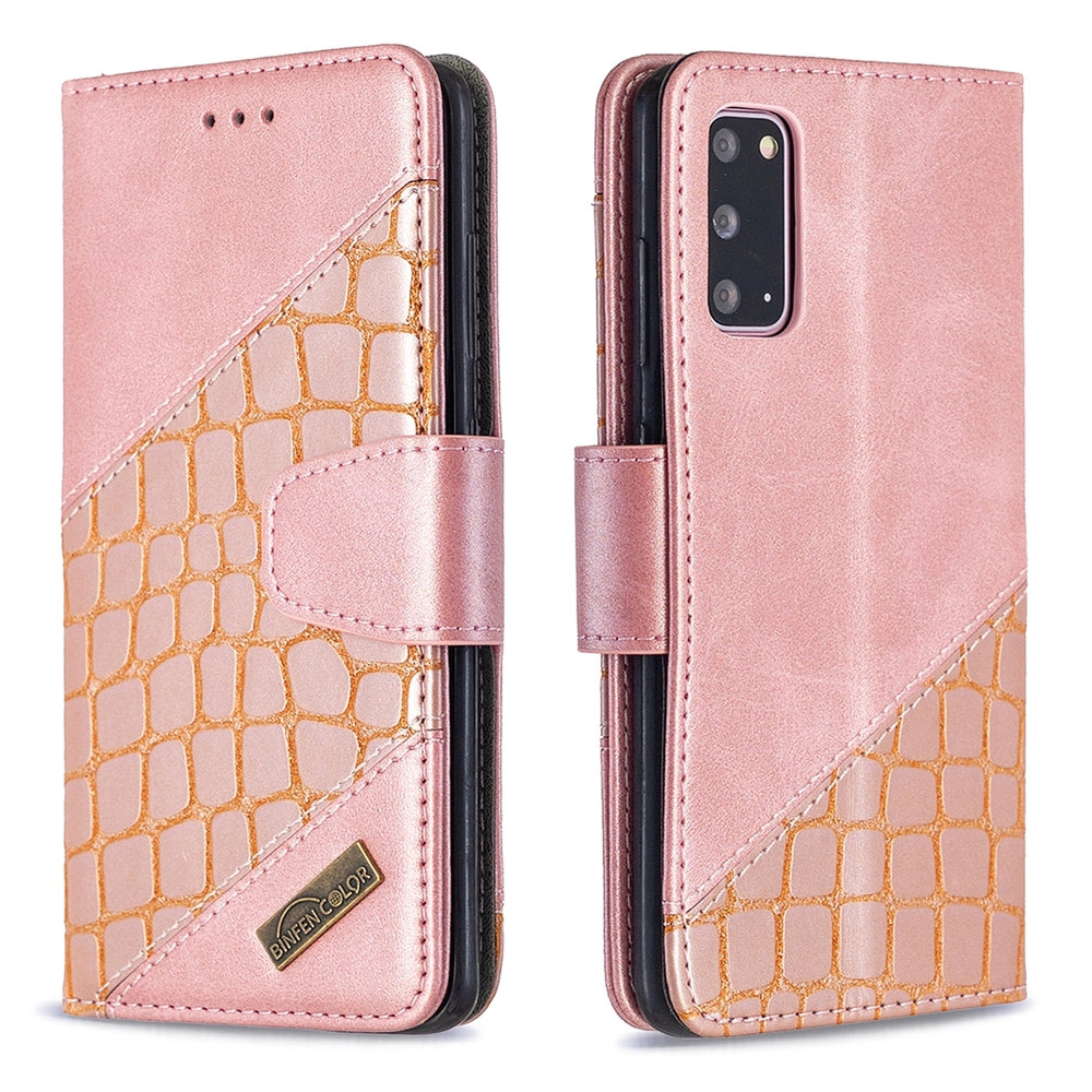 Samsung Galaxy S20 Case made With PU Leather - Rose Gold