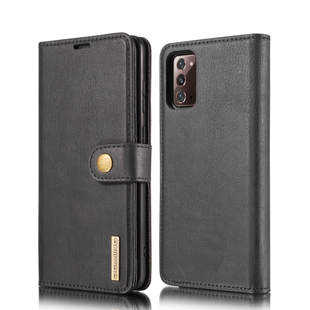 DG.MING Detachable Magnetic Samsung Note 20 Wallet Case - Black
