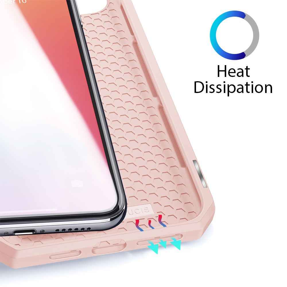 iPhone 12 Pro Max Case Made With PU Leather and TPU - Pink