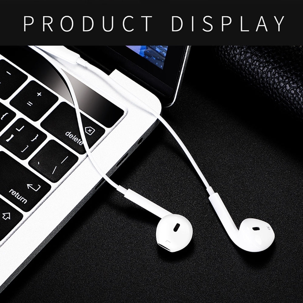 Earphones with Mic JOYROOM In-ear Stereo - White