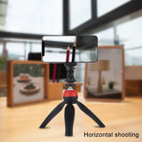 Phone Clamp with Cold Shoe Tripod Mount Adapter - Black