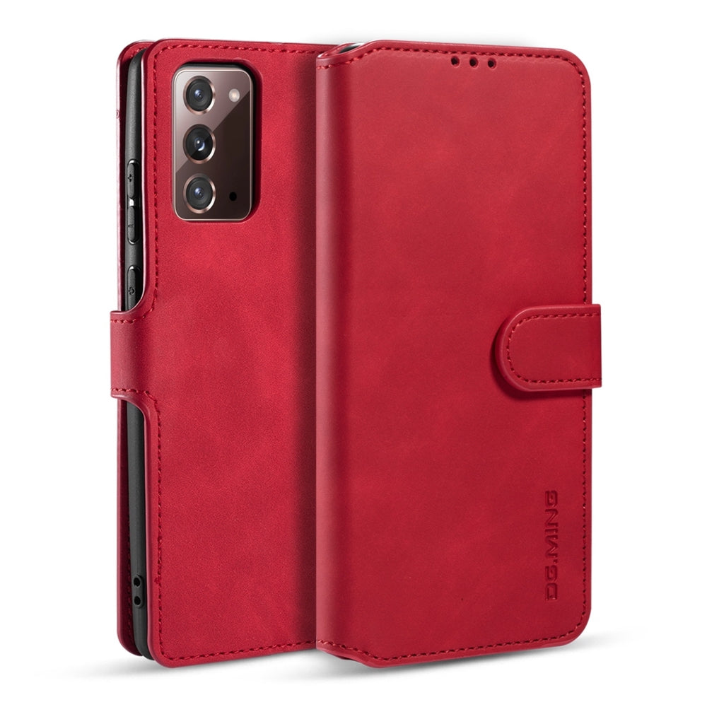 Samsung Galaxy Note 20 Case Made With PU Leather + TPU - Red